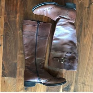 Aldo brown leather riding boots
